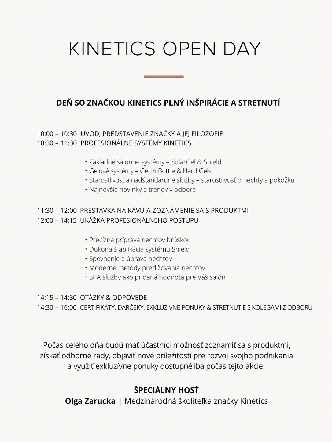 Kinetics Open Day – Slovenský program